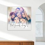 Best Friends Always Heart Script Photo Canvas Prin<br><div class="desc">Best Friends Always Heart Script photo. A great memento of you with your besties. Simply replace the sample photo with your own favourite.</div>