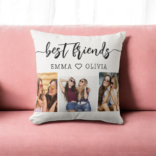 Best Friends Besties 3 Photo Collage Keepsake Cushion