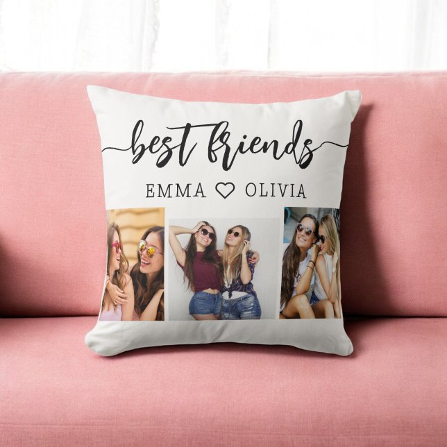 Best Friends Besties 3 Photo Collage Keepsake Cushion (Creator Uploaded)