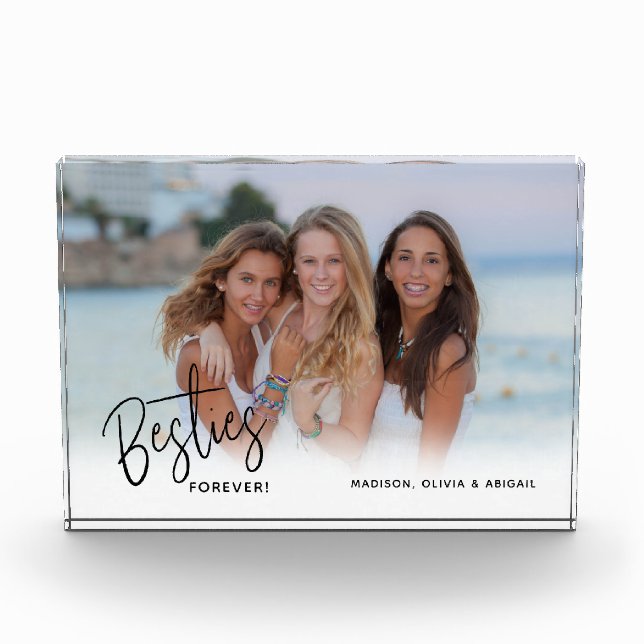 Best Friends Besties Forever Horizontal Photo Block (Front)
