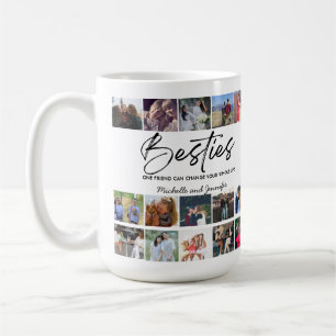 Best Friends   Besties Photo Collage  Coffee Mug