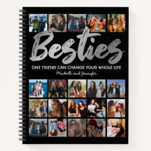 Best Friends Besties Photo Collage Notebook