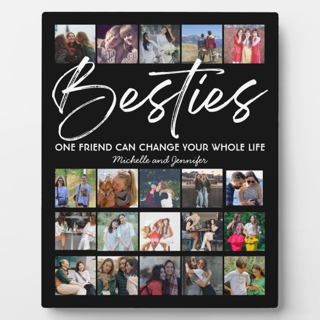 Best Friends | Besties Photo Collage  Plaque (Front)