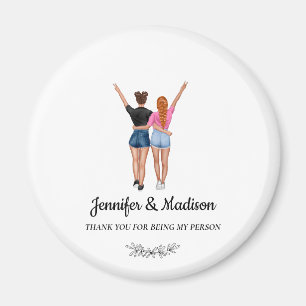 Best Friends BFF Besties Friendship Custom Name Magnet