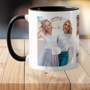 Best Friends BFF Simple Modern Custom Photo Mug