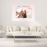 Best friends blush pink rose gold photo canvas print<br><div class="desc">A chic blush pink gradient background. Personalise and add your own photo of your best friend from a vacation,  party or special event.  The text: Best Friends is written with dark rose gold coloured letters. Perfect as a keepsake or as a birthday or Christmas gift.</div>