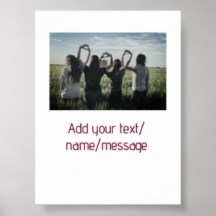 best friends bridesmaid bride girly photo pin text poster