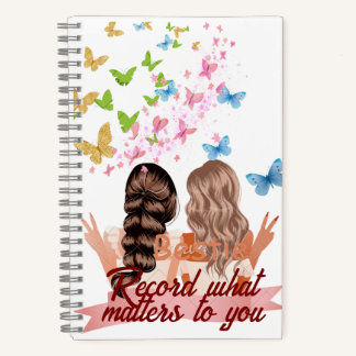 Best Friends Butterfly Notebook - "Spiral Notebook