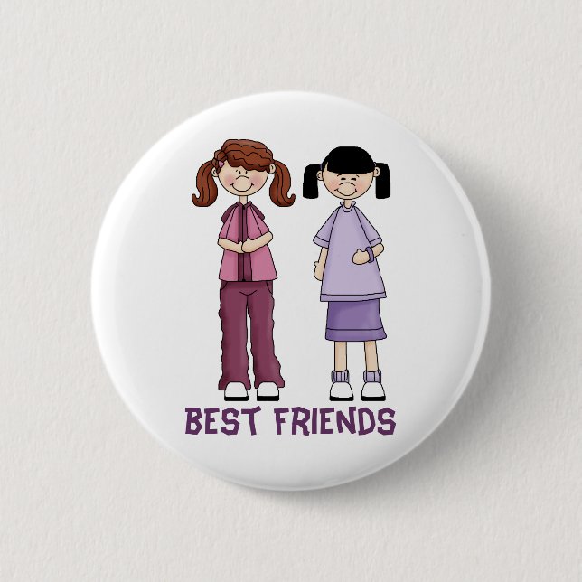 Best Friends-Button 6 Cm Round Badge (Front)