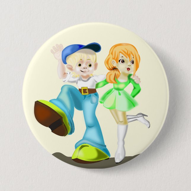 Best Friends Button - Your Colour - Text (Front)