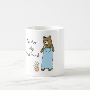 Best Friends Cat and Bear Coffee Cup