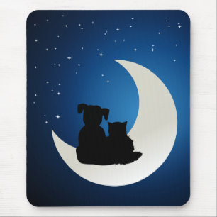 Best Friends Cat and Dog mousepad