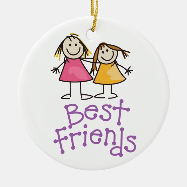 Best Friends Ceramic Tree Decoration (Front)