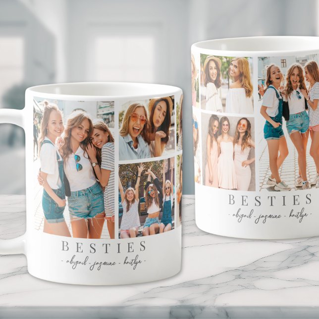Best Friends Chic Minimalist BFF Photo Coffee Mug (Best Friends Chic Minimalist BFF Photo Coffee Mug)