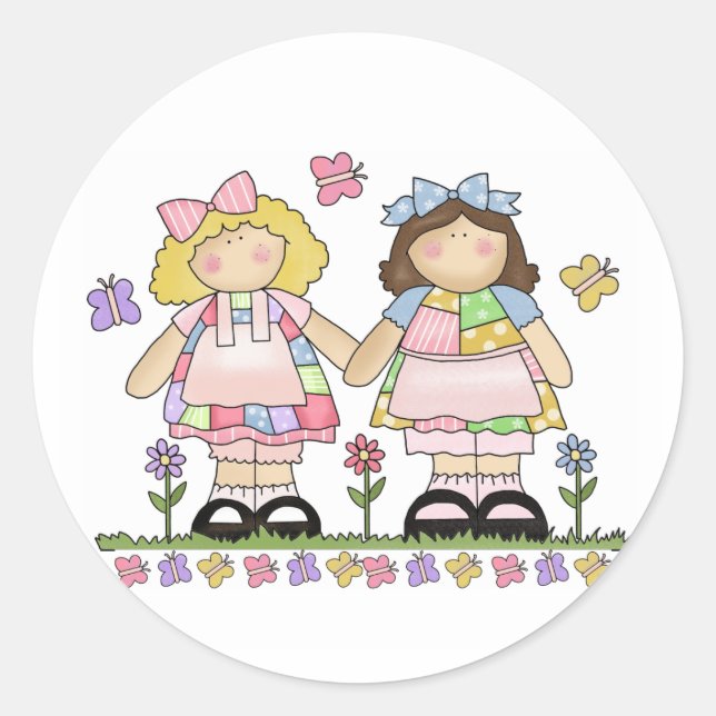 Best Friends Classic Round Sticker (Front)