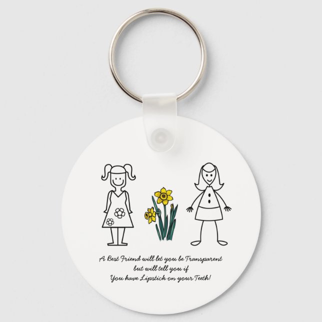 Best Friends Collection Transparent Key Ring (Front)