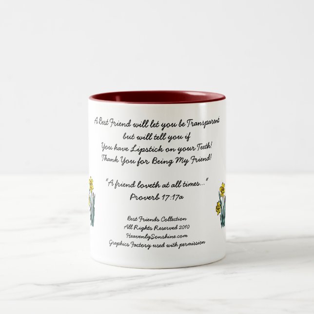 Best Friends Collection Transparent Two-Tone Coffee Mug (Center)