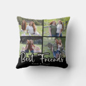 Best Friends Cool Friendship Photo Collage Cushion (Back)