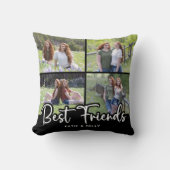 Best Friends Cool Friendship Photo Collage Cushion (Front)