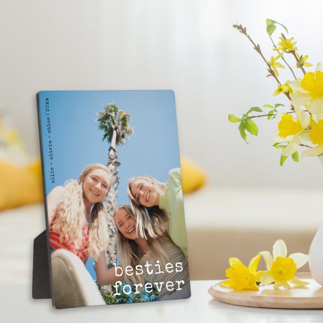 Best Friends Custom Besties Forever Overlay Photo Plaque (Creator Uploaded)
