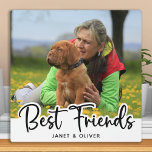 Best Friends Custom Pet Dog Photo Plaque<br><div class="desc">Celebrate your best friend with a custom pet photo best friends keepsake plaque. Whether it's a birthday, christmas, mother's day or fathers day, this is a wonderful gift to all dog mom's & dads, cat moms & dads, and all pet lovers ! Personalized with names. COPYRIGHT © 2020 Judy Burrows,...</div>