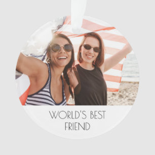 Best friends custom photo ornament