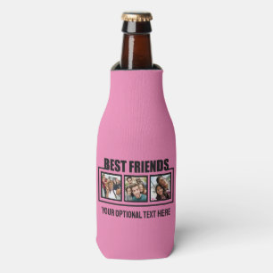 Best Friends custom photos, text & colour Bottle Cooler