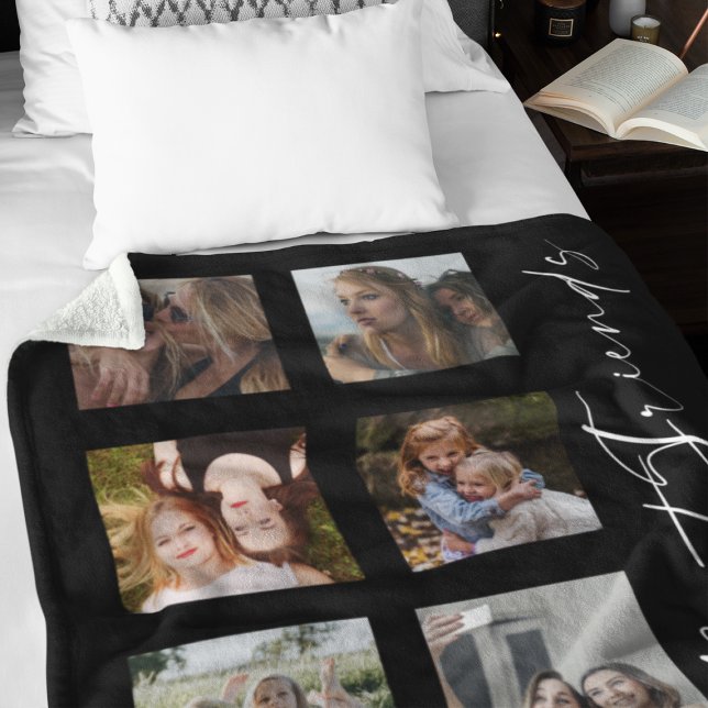 Best Friends Customised Photo Collage Fleece Blanket (Creator Uploaded)