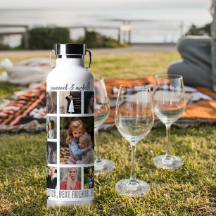 Best Friends Customised Photo Collage Water Bottle