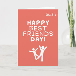 Best Friends Day greetings card. June 8 Card