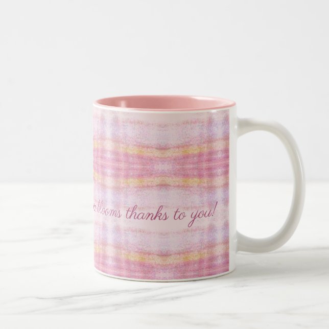 Best Friends Designer Pink Plaid Mug (Right)