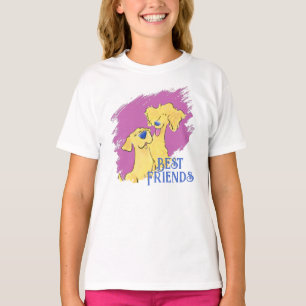 Best Friends Dog Cute Girls' White Graphic T-Shirt