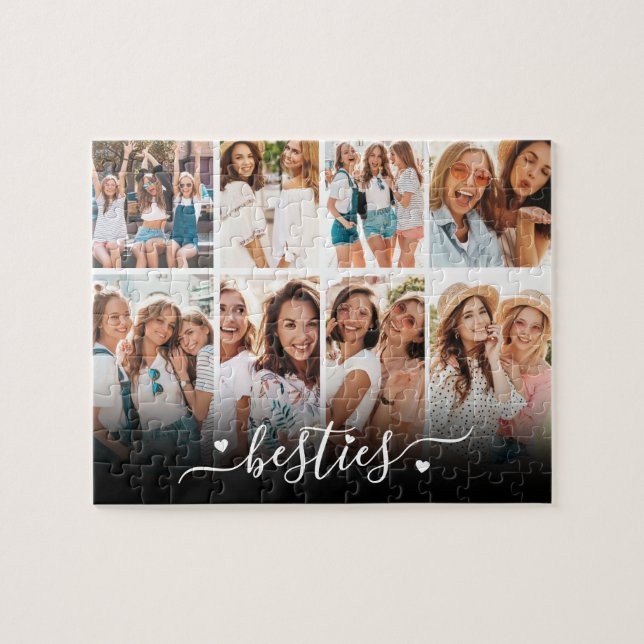 Best Friends Elegant BFF Collage Photo Jigsaw Puzzle (Horizontal)