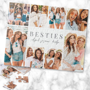 Best Friends Elegant BFF Collage Photo Jigsaw Puzzle