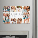 Best Friends Elegant BFF Collage Photo Magnet<br><div class="desc">Personalised "Best Friend" Large Photo Magnet. This simple and heartfelt photo magnet is a sweet way to celebrate your friendship. It features space for eight photos, arranged around the border to showcase your favourite memories together, while keeping the focus on the meaningful text in the centre. In the middle, "Best...</div>