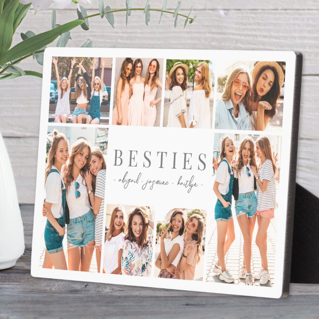 Best Friends Elegant BFF Collage Photo Plaque (Best Friends Elegant BFF Collage Photo plaque)