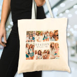 Best Friends Elegant BFF Collage Photo Tote Bag<br><div class="desc">Personalised "Best Friend" Tote Bag. This sweet and thoughtful tote bag is a fun way to celebrate your friendship. The design features space for eight photos, arranged around the border to highlight your favourite memories together, while keeping the focus on the meaningful text in the centre. Printed on both sides,...</div>
