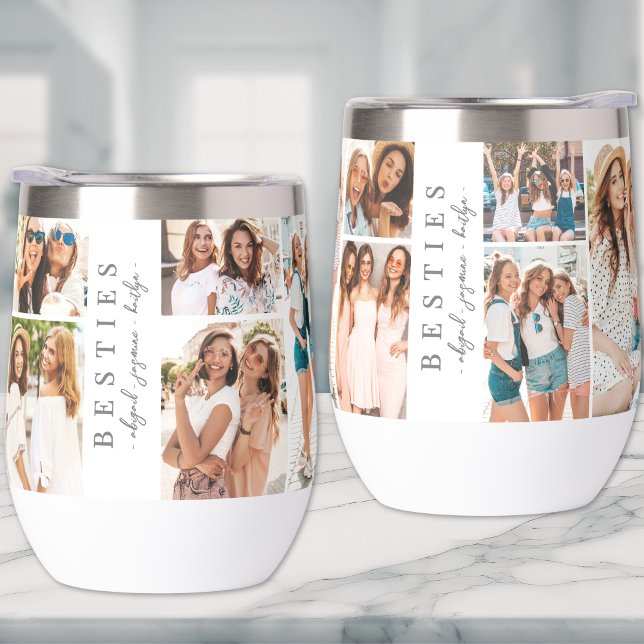 Best Friends Elegant BFF Photo (Best Friends Elegant BFF Photo Thermal Wine Tumbler)