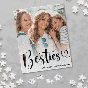 Best Friends Elegant BFF Photo Jigsaw Puzzle