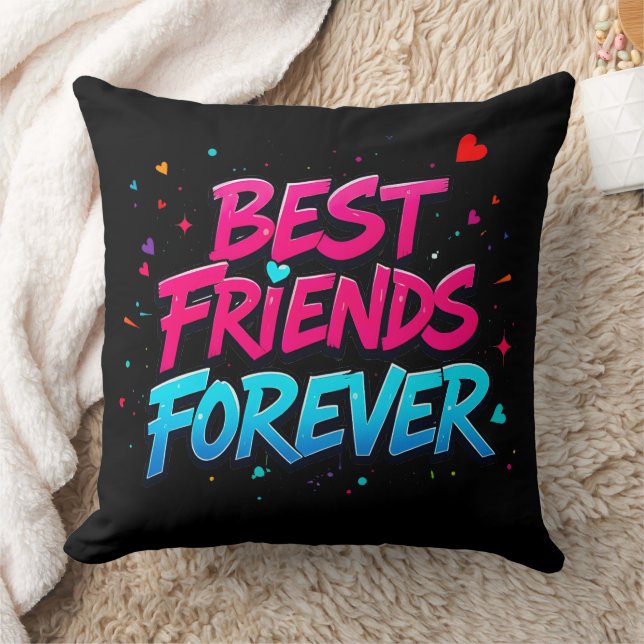 Best Friends Ever Quote Graffiti  Cushion (Blanket)