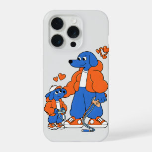 Best Friends : Father and son Blue Dog Duo ( Orang iPhone 15 Pro Case