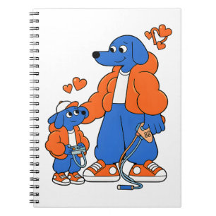 Best Friends : Father and son Blue Dog Duo ( Orang Notebook