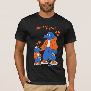 Best Friends : Father and son Blue Dog Duo ( Orang T-Shirt