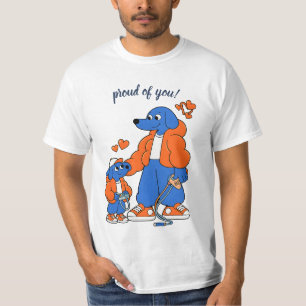 Best Friends : Father and son Blue Dog Duo ( Orang T-Shirt