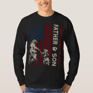 Best Friends For Life Father Son Dirt Bike USA Fla T-Shirt