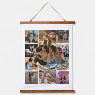 Best Friends Forever 11 Photo Collage Friendship Hanging Tapestry