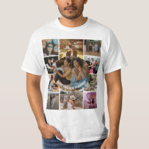 Best Friends Forever 11 Photo Collage Friendship T-Shirt