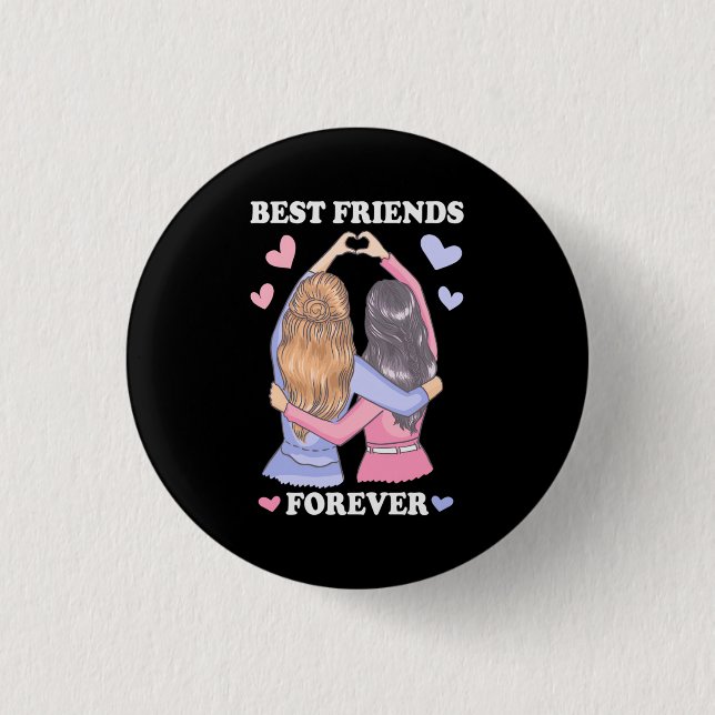Best Friends Forever 3 Cm Round Badge (Front)