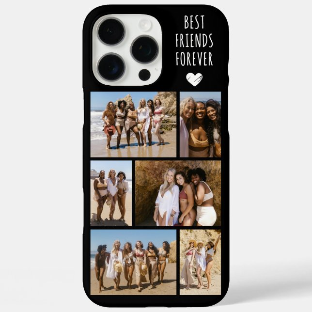 Best Friends Forever 6 Photo Black Case-Mate iPhone Case (Back)
