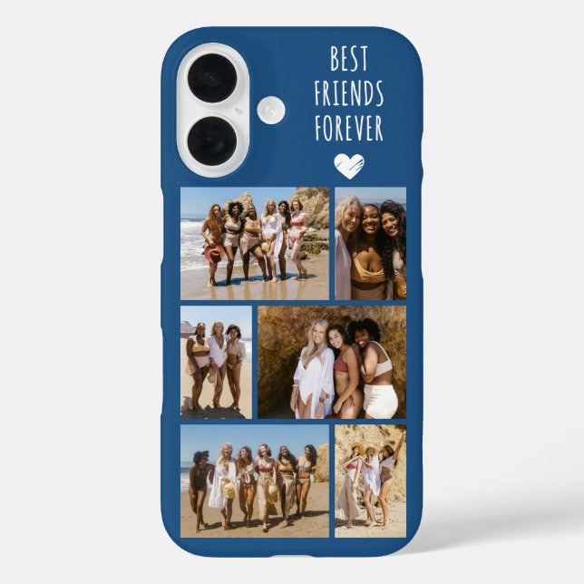 Best Friends Forever 6 Photo Blue Case-Mate iPhone Case (Back)
